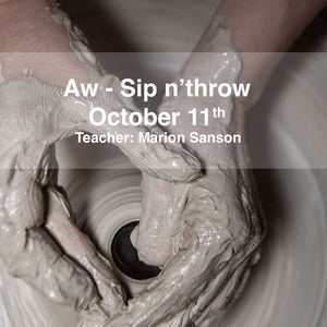 After work while throwing clay. Learn how to do pottery while sipping your drink. Book your spot