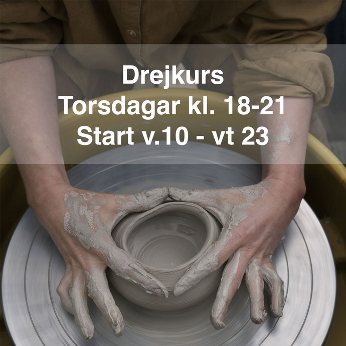 boka drejkurs på torsdagar med start v.10 Drejskiva men någon som drejar.