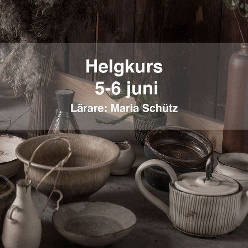 helgkurs i att dreja i stockholm den 5-6juni. 