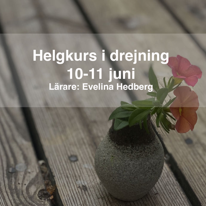 drejkurs i stockholm med Evelina Hedberg Imse studios. Drejning över en helgkurs 10-11 juni.