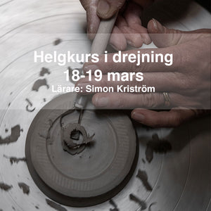 Boka drejkurs i stockholm. Drejning med lärare Simon Kriström. Helgen 18-19 mars 2023